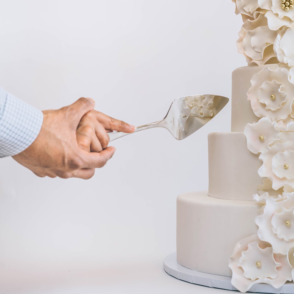 Bride Cutting Cake